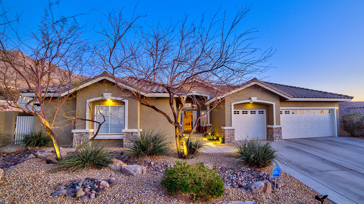 Water-smart landscape featuring desert-adapted plants