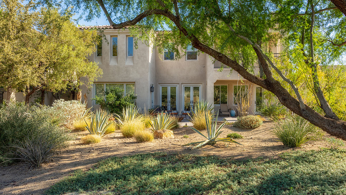 Water-smart landscape with desert-friendly plants